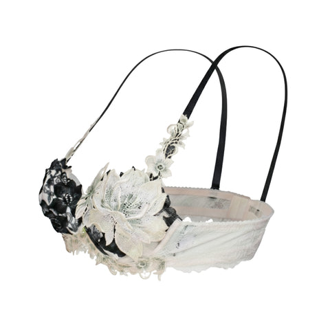 Salute Floral Crystal Push Up Bra (BTJ428)